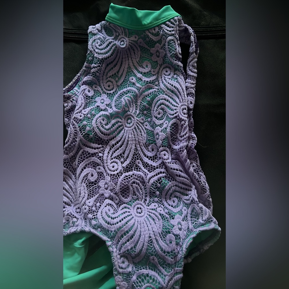 Kandi Kouture purple lace leotard